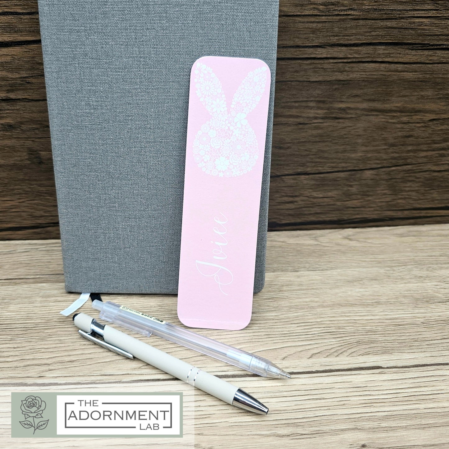 Bunny Bloom - Flat Printed Bookmarks - Pink