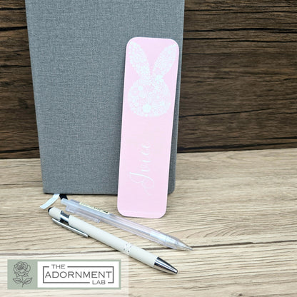 Bunny Bloom - Flat Printed Bookmarks - Pink