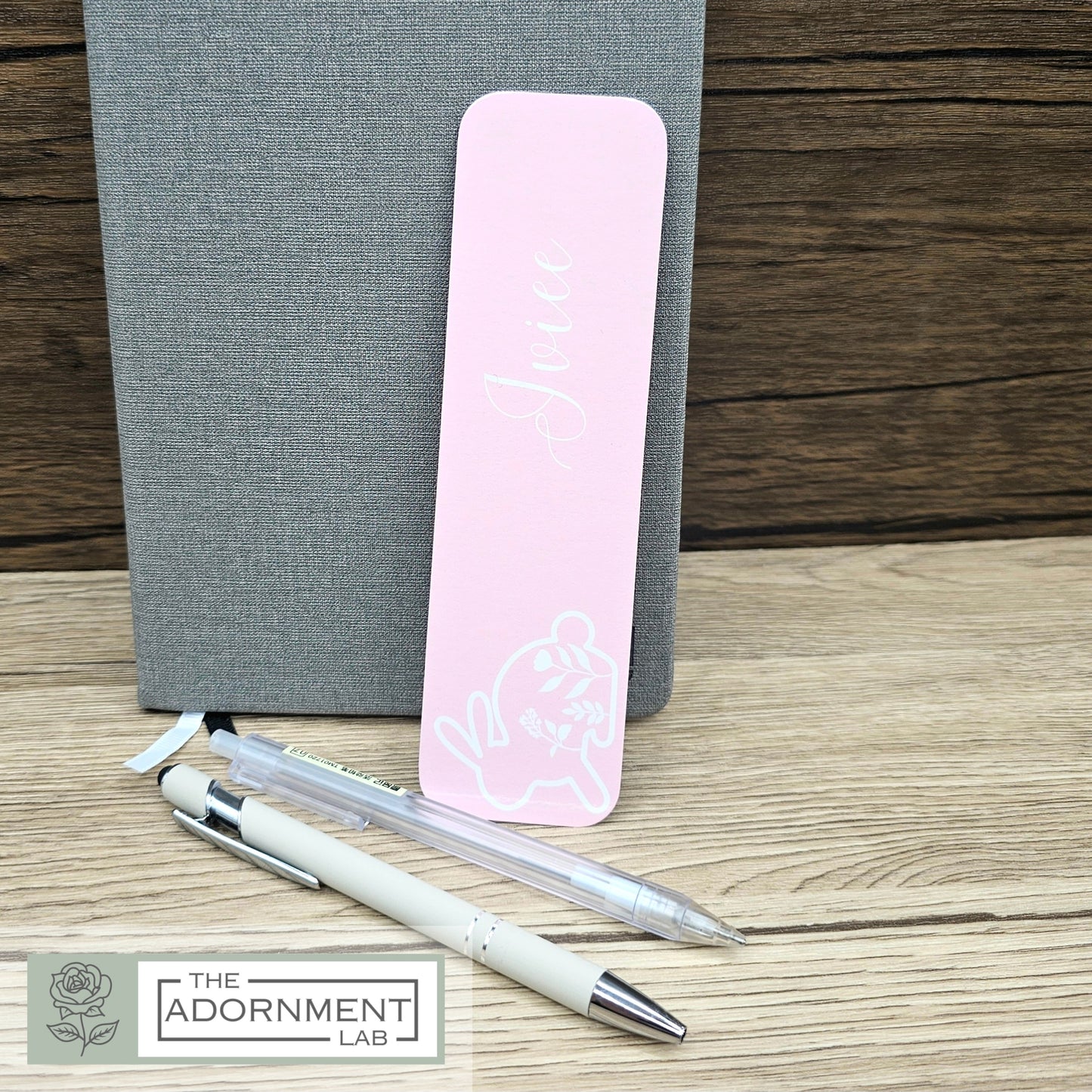 Bunny Bloom - Flat Printed Bookmarks - Pink