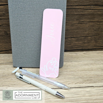 Bunny Bloom - Flat Printed Bookmarks - Pink