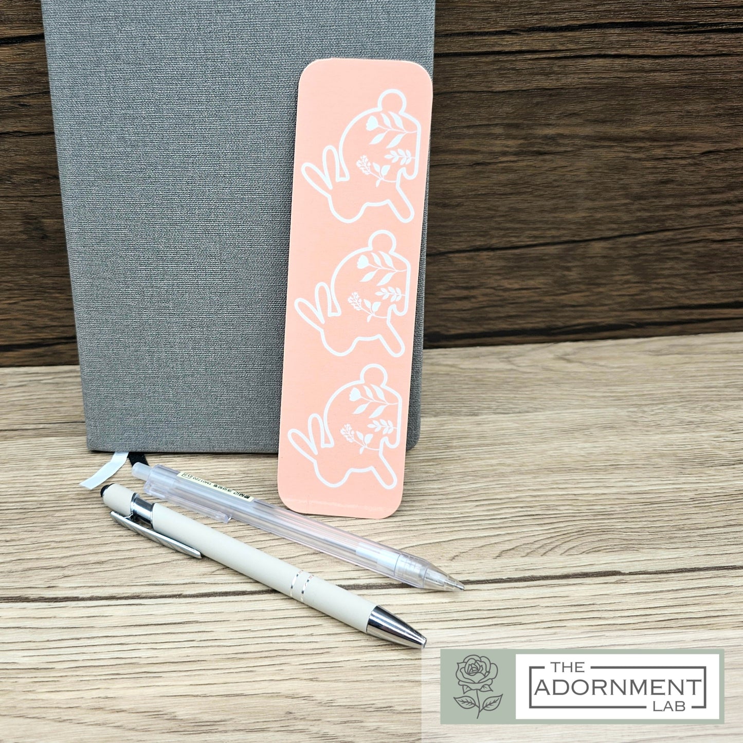 Bunny Bloom - Flat Printed Bookmarks - Pink