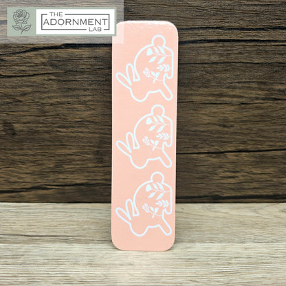 Bunny Bloom - Flat Printed Bookmarks - Pink