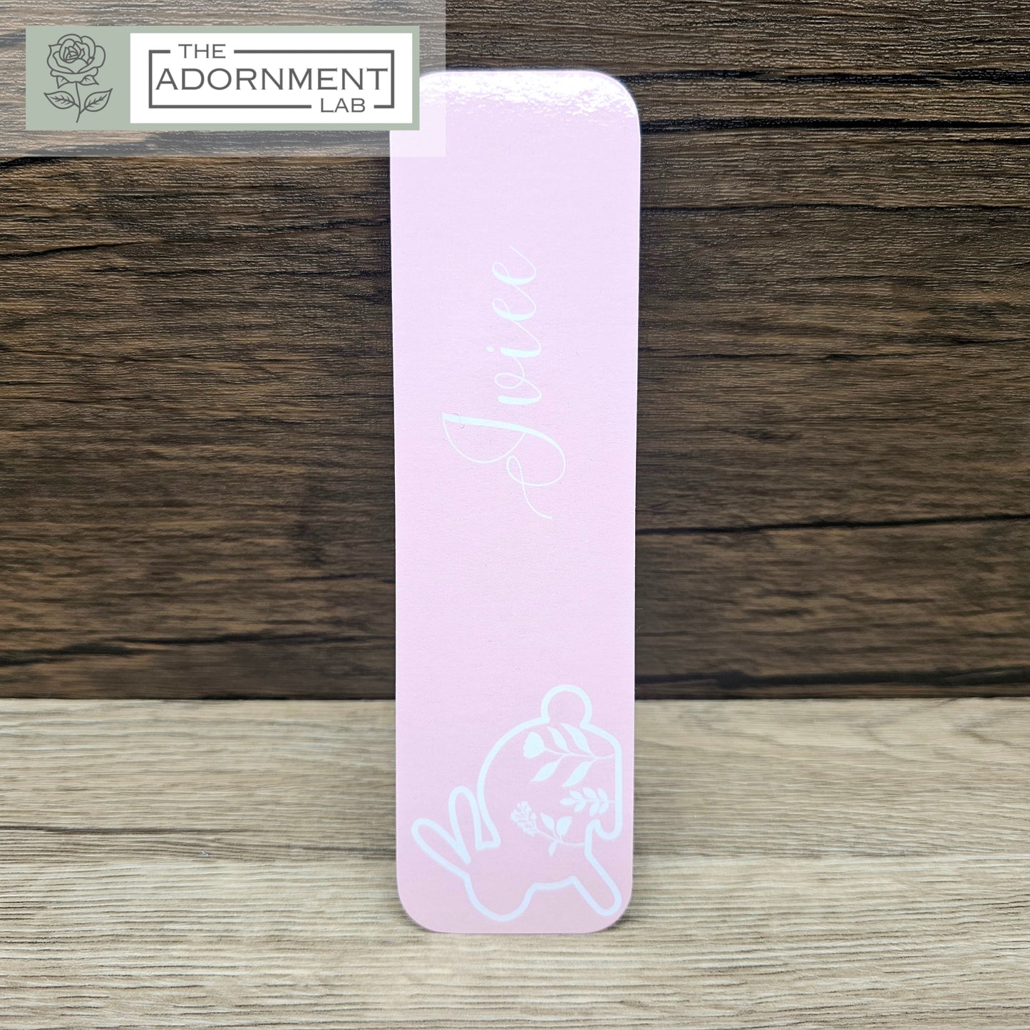 Bunny Bloom - Flat Printed Bookmarks - Pink