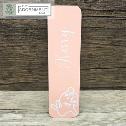 Bunny Bloom - Flat Printed Bookmarks - Pink