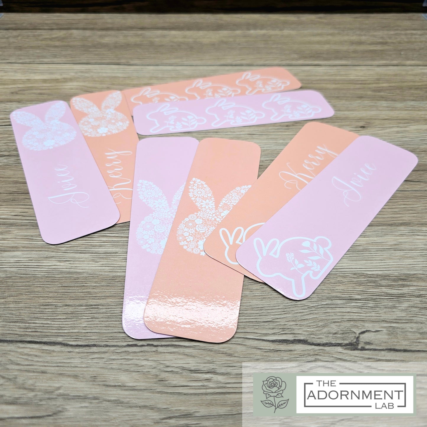 Bunny Bloom - Flat Printed Bookmarks - Pink