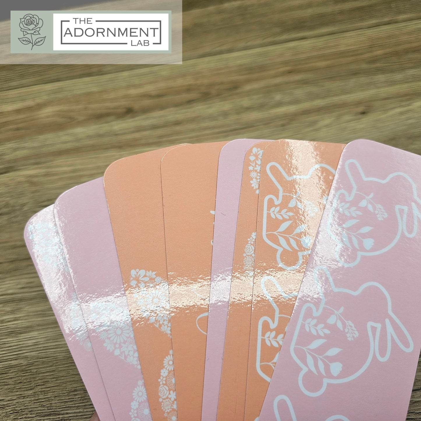 Bunny Bloom - Flat Printed Bookmarks - Pink
