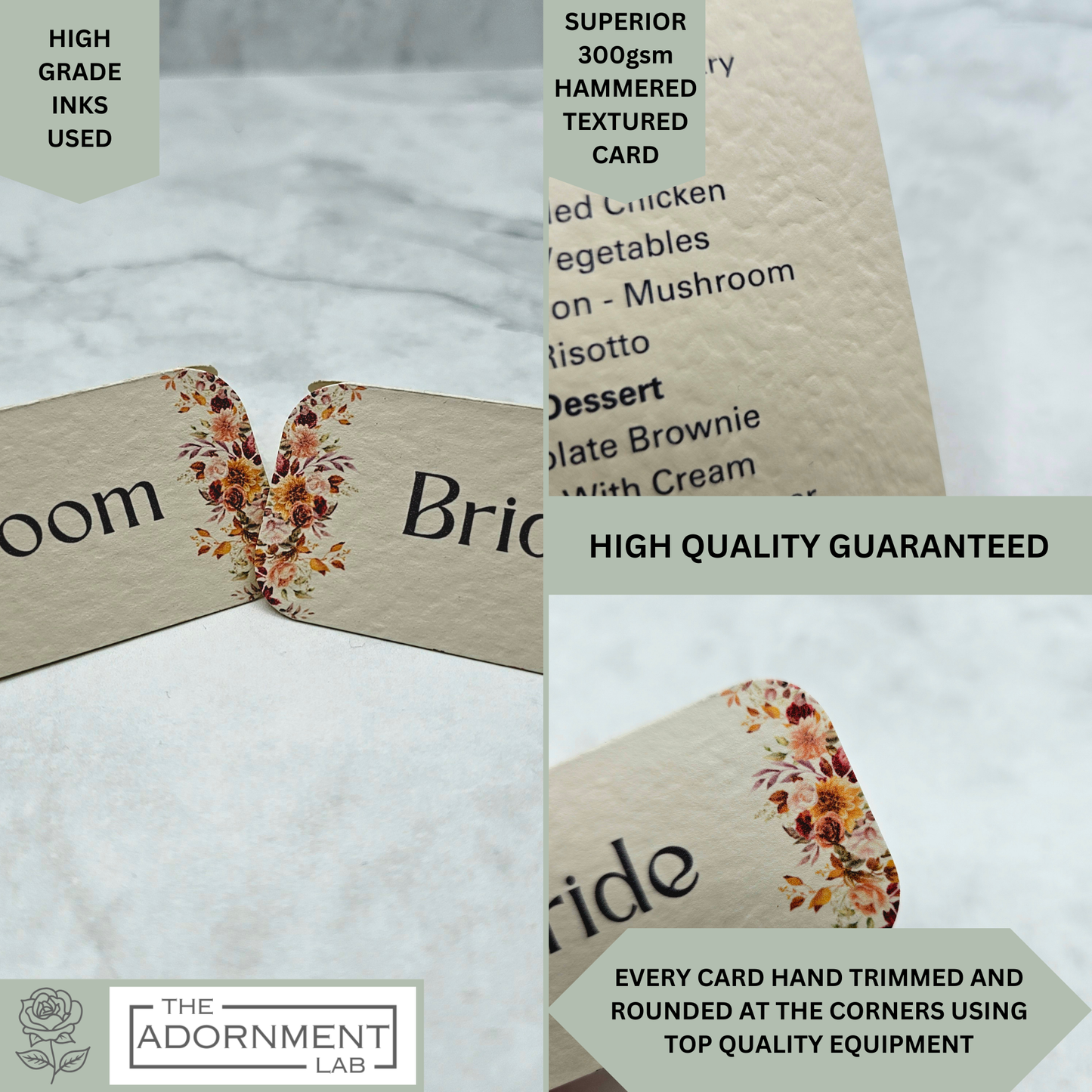 Autumn Fall Flowers Design - Place Cards