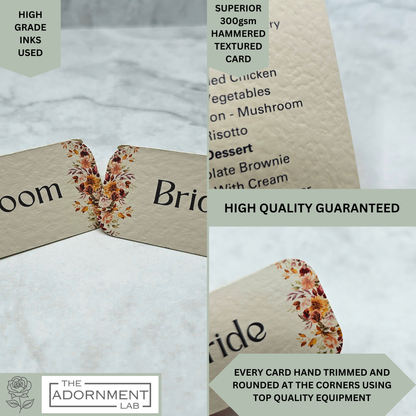 Autumn Fall Flowers Design - Place Cards