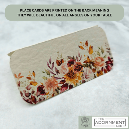 Autumn Fall Flowers Design - Place Cards
