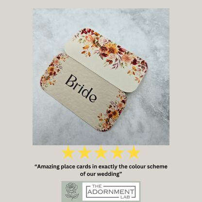 Autumn Fall Flowers Design - Place Cards